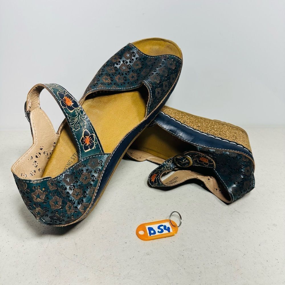Spring Step Women's Delphia Teal Size 40-9